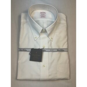 Brooks Brothers Mens 16-33 Madison Fit BrooksCool Non-Iron White Dress Shirt NWT